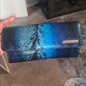 Kenneth Cole Blue Snake Print Clutch